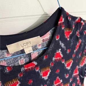 LOFT Multicolor Geometric Print Top